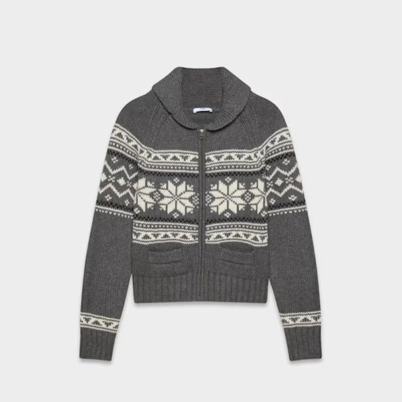 NWT Aritzia ECHO ZIP UP Heather Charcoal M - Picture 7 of 8